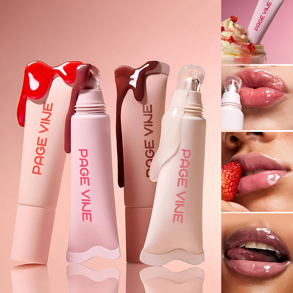 Gloss à Lèvres Hydratant 4 Couleurs – Brillance Intense & Confort Longue Durée